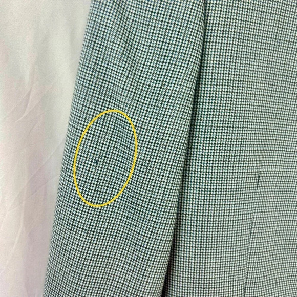 Peter Millar Sport Coat Blazer Men 42 Tall Blue Gray Micro Check Plaid‎ 2 Button - Picture 4 of 9